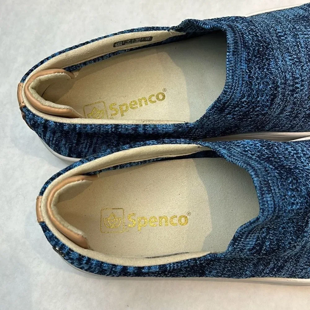 Spenco Womens Coastal Slip On Shoes Patriot Blue Sz 10 Knit Orthotic Lightweight